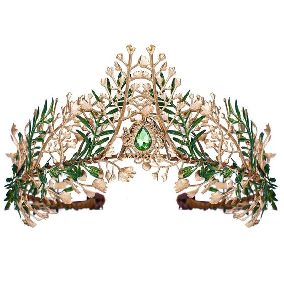 Woodland Fairy Flower Crown Feminine Handmade Leaf Elf Headband for Cosplay main image 6